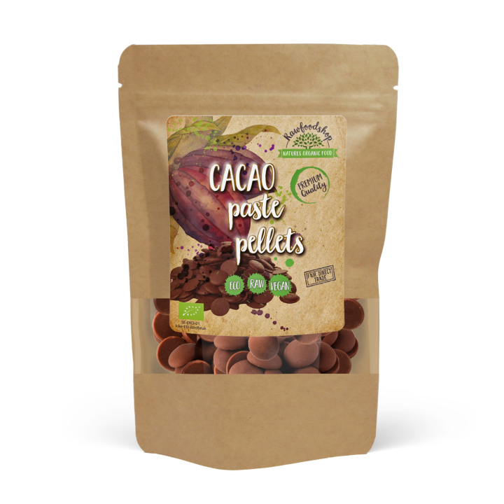 Kakaomassa Pellets RAW EKO 500g i gruppen Råvaror & Dryck / Bakning / Kakaoprodukter hos Rawfoodshop Scandinavia AB (10101023500)