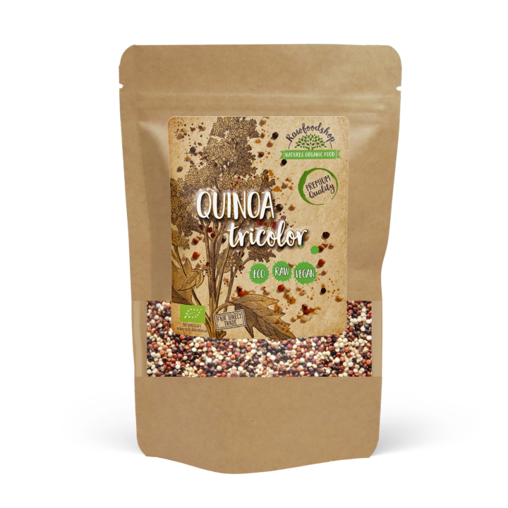 Quinoa Tre färger EKO 500g i gruppen Råvaror & Dryck / Hälsokost / Frön hos Rawfoodshop Scandinavia AB (10187-1)