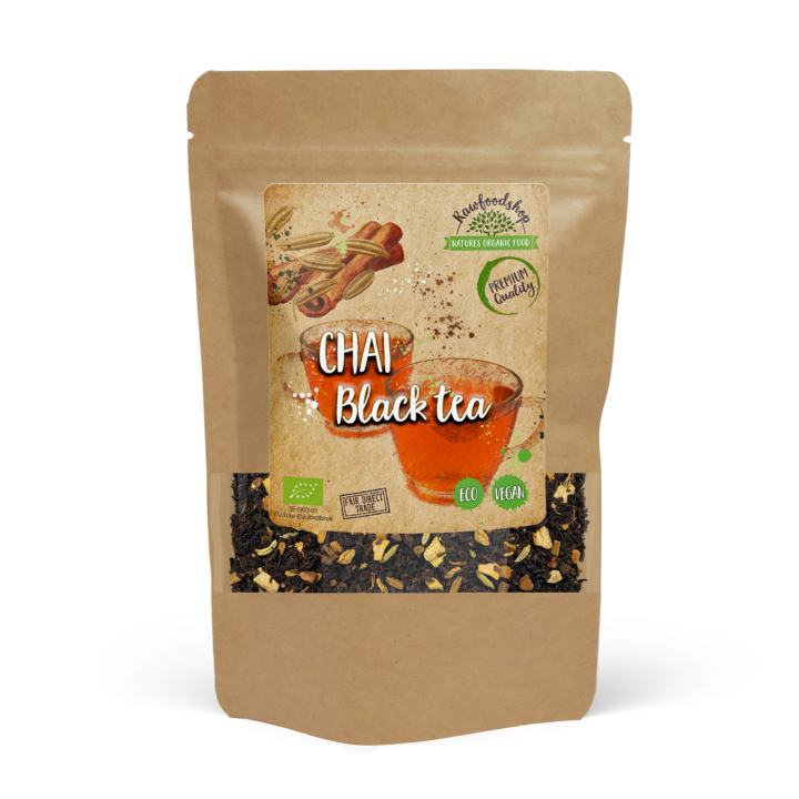 Chai Black Te EKO 100g i gruppen Råvaror & Dryck / Drycker / Teer hos Rawfoodshop Scandinavia AB (10826)