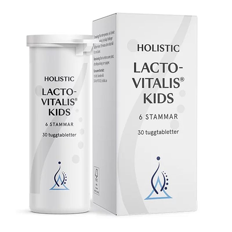 Holistic LactoVitalis Kids 30 tab i gruppen Hälsa / Kosttillskott / Mjölksyrabakterier hos Rawfoodshop Scandinavia AB (1122)