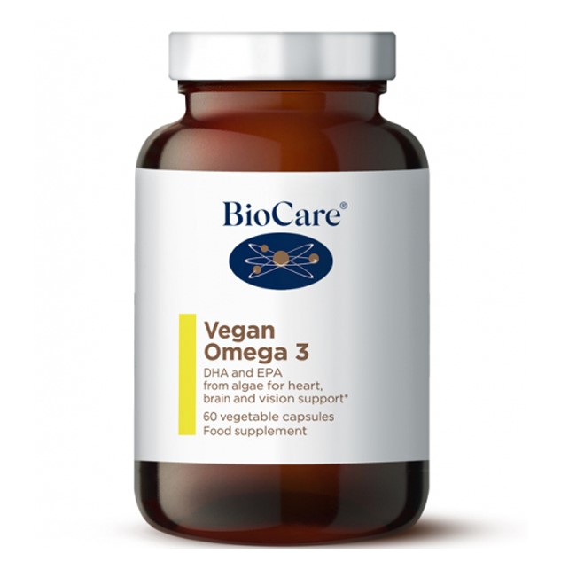 Biocare Vegansk Omega-3 60kaps i gruppen Hälsa / Kosttillskott / Omega 3 & Fettsyror hos Rawfoodshop Scandinavia AB (1206)