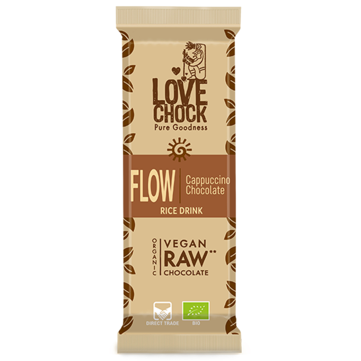 Flow Choklad Cappuccino RAW EKO 35g i gruppen Råvaror & Dryck / Godis & Choklad / Choklad & Bars hos Rawfoodshop Scandinavia AB (15007)