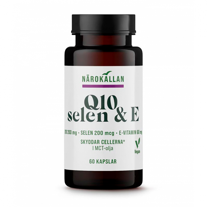 Q10 200 mg + Selen + E 60 Kaps i gruppen Hälsa / Kosttillskott / Vitaminer / Enkla vitaminer hos Rawfoodshop Scandinavia AB (1821)
