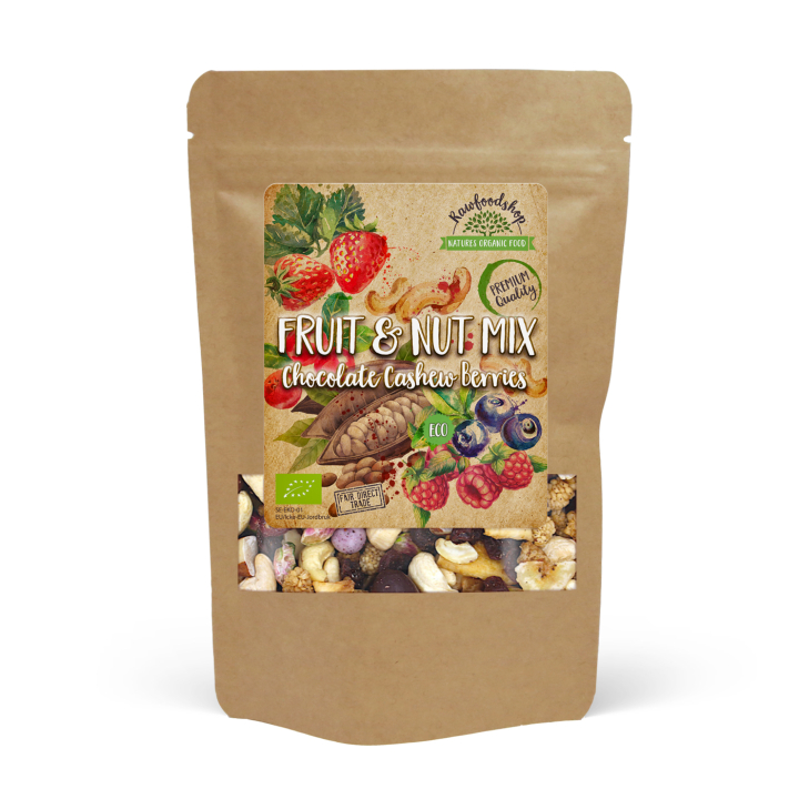 Frukt- & Nötmix Choklad Cashew Skogsbär EKO 200g i gruppen Råvaror & Dryck / Godis & Choklad / Snacks hos Rawfoodshop Scandinavia AB (213982)