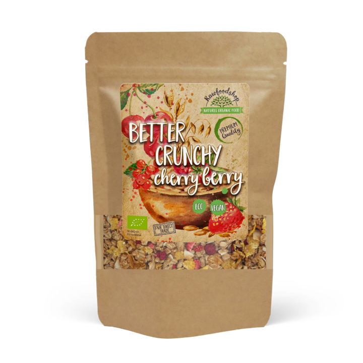 Better Crunchy - Cherry Berry EKO 500g i gruppen Råvaror & Dryck / Skafferiet / Granola & Gröt hos Rawfoodshop Scandinavia AB (21411-500)