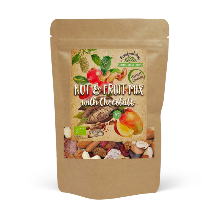 Nöt- & Fruktmix med Choklad EKO 200g i gruppen Råvaror & Dryck / Godis & Choklad / Snacks hos Rawfoodshop Scandinavia AB (214162)