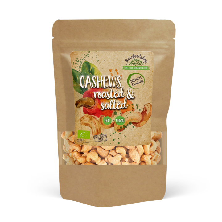 Cashewnötter Rostade & Saltade EKO 200g i gruppen Råvaror & Dryck / Nötter / Cashewnötter hos Rawfoodshop Scandinavia AB (32230FT-0)