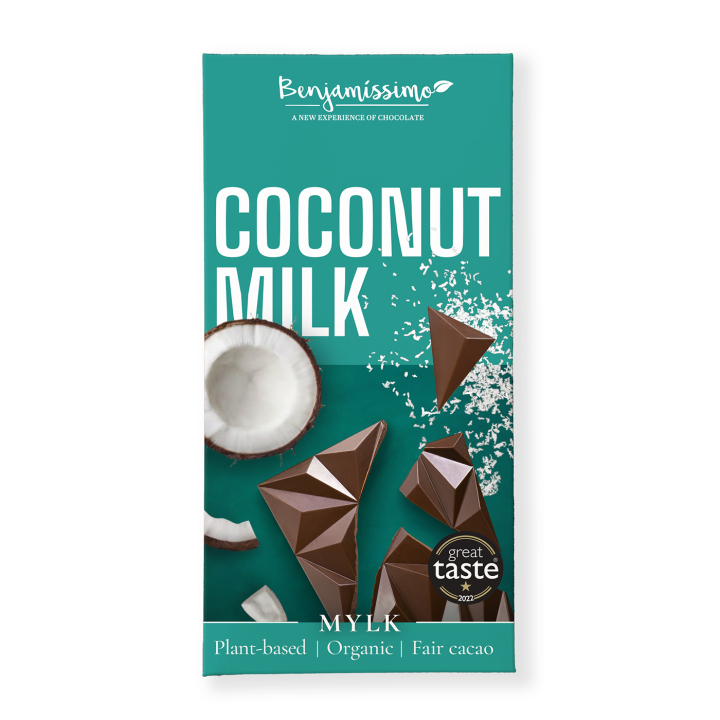 Benjamissimo Choklad Mylk Kokosnöt 60g i gruppen Råvaror & Dryck / Godis & Choklad hos Rawfoodshop Scandinavia AB (3961)