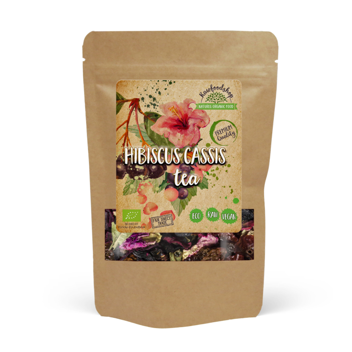 Hibiskus Vinbär Te EKO 50g i gruppen Råvaror & Dryck / Drycker / Teer hos Rawfoodshop Scandinavia AB (402485)