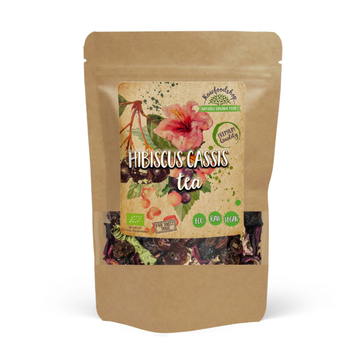 Hibiskus Vinbär Te EKO 50g i gruppen Råvaror & Dryck / Drycker / Teer hos Rawfoodshop Scandinavia AB (402485)