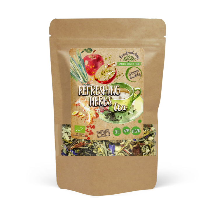 Refreshing Herbal Te EKO 100g i gruppen Råvaror & Dryck / Drycker / Teer hos Rawfoodshop Scandinavia AB (43184)