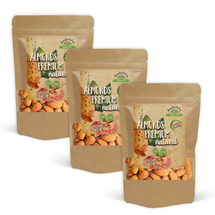 Mandel Premium RAW 1kg x 3 paket i gruppen Råvaror & Dryck / Nötter / Mandel hos Rawfoodshop Scandinavia AB (4404201-1-SET3)