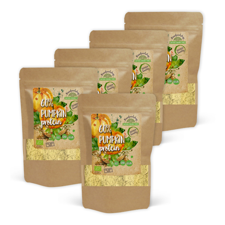 Pumpaprotein 60% EKO 1kg x 5 paket i gruppen Råvaror & Dryck / Hälsokost / Proteinpulver hos Rawfoodshop Scandinavia AB (50742-SET5)