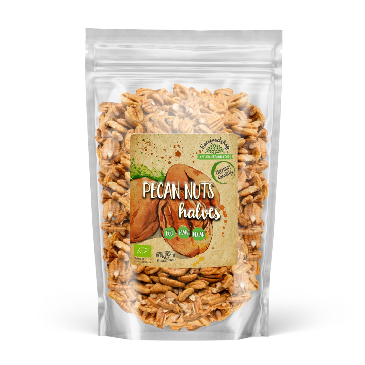 Pekannötter Premium RAW EKO 500g i gruppen Råvaror & Dryck / Nötter / Pekannötter hos Rawfoodshop Scandinavia AB (A1004)