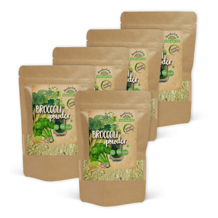 Broccoli Pulver EKO 250g x 5 paket i gruppen Råvaror & Dryck / Hälsokost / Gröna pulver hos Rawfoodshop Scandinavia AB (BKP25-SET5)