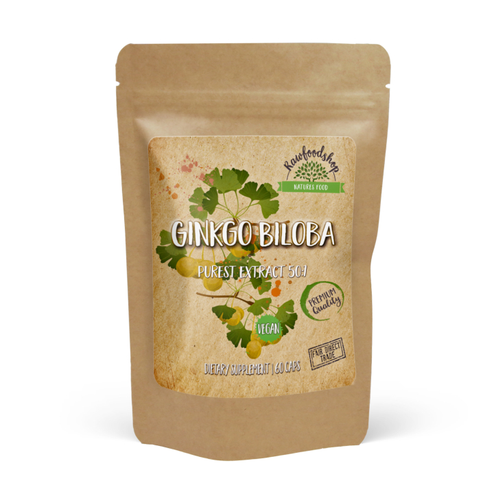 Ginkgo Biloba Extract 120mg 60 kapslar i gruppen Kosttillskott / Örter & Växter / Örter hos Rawfoodshop Scandinavia AB (CAPGIN60)