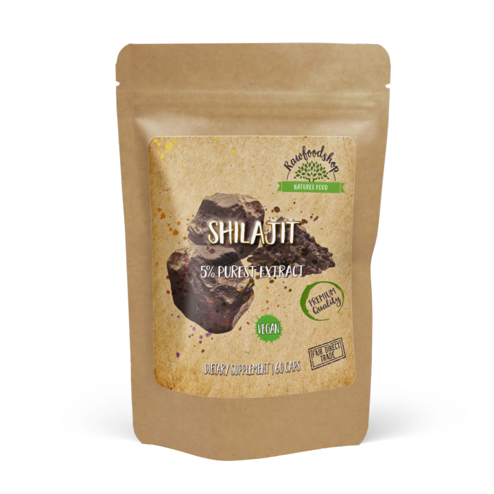 Shilajit Extract 500mg 60 kapslar i gruppen Kosttillskott / Mineraler / Övriga Mineraler hos Rawfoodshop Scandinavia AB (CAPSHI60)