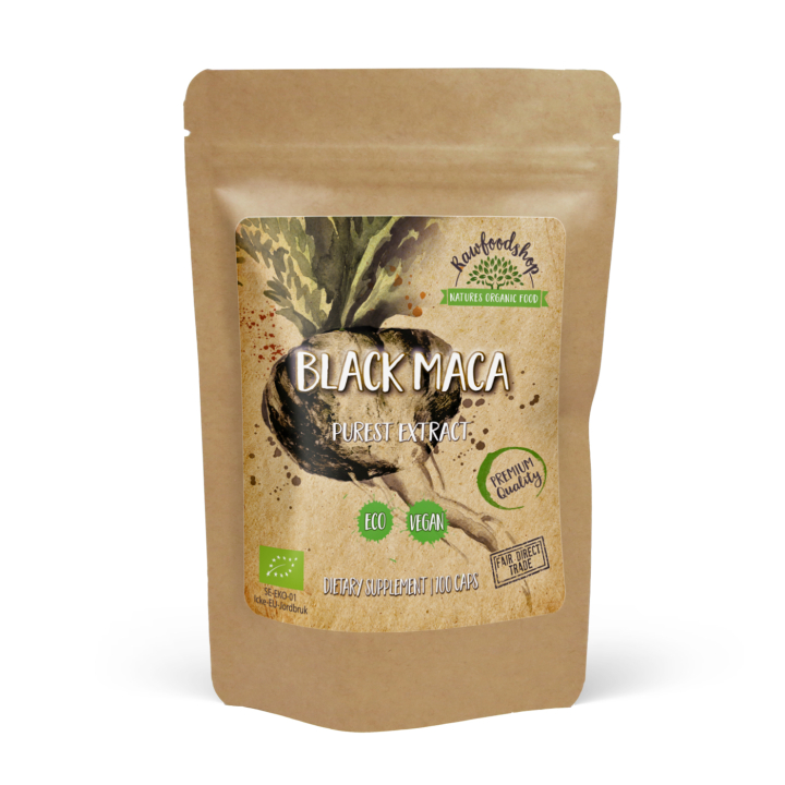 Svart Maca EKO 500mg 100 Kapslar i gruppen Kosttillskott / Örter & Växter / Maca & Ginseng hos Rawfoodshop Scandinavia AB (CAPSMA100)