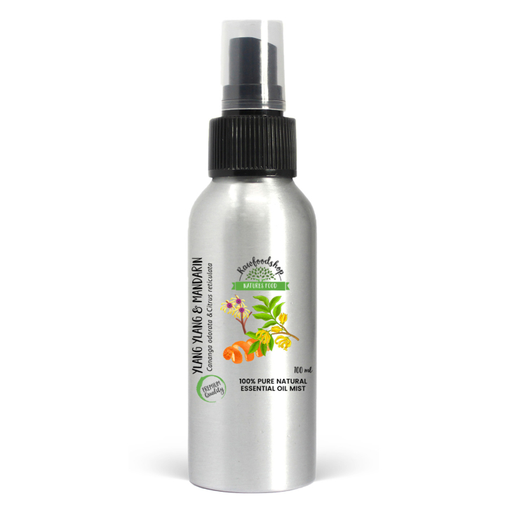 Ylang Ylang & Mandarin Rumsspray 100ml i gruppen Hem & Själ / Rent hem / Rumsspray hos Rawfoodshop Scandinavia AB (EOMUL-02)