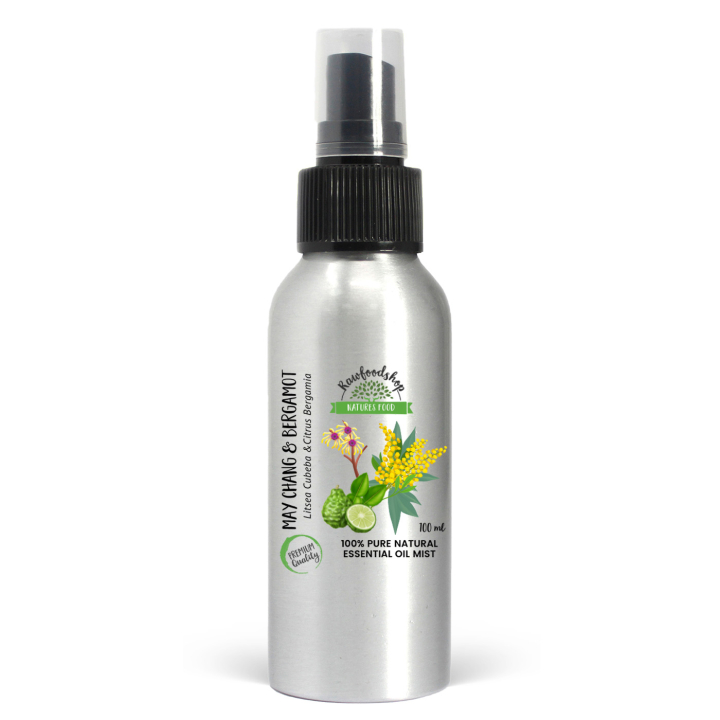 May Chang & Bergamott Rumsspray 100ml i gruppen Hem & Själ / Rent hem / Rumsspray hos Rawfoodshop Scandinavia AB (EOMUL-03)