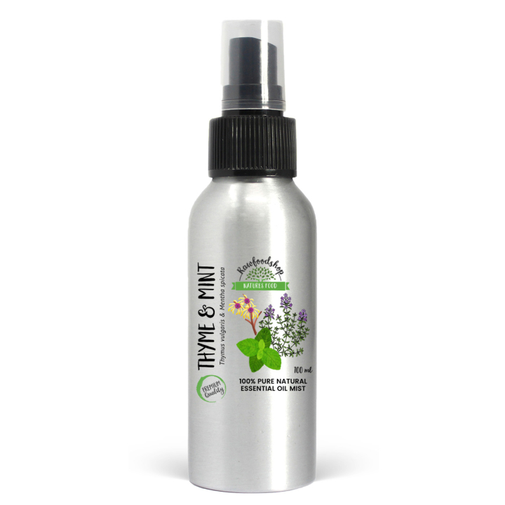 Timjan & Mynta Rumsspray 100ml i gruppen Hem & Själ / Rent hem / Rumsspray hos Rawfoodshop Scandinavia AB (EOMUL-08)