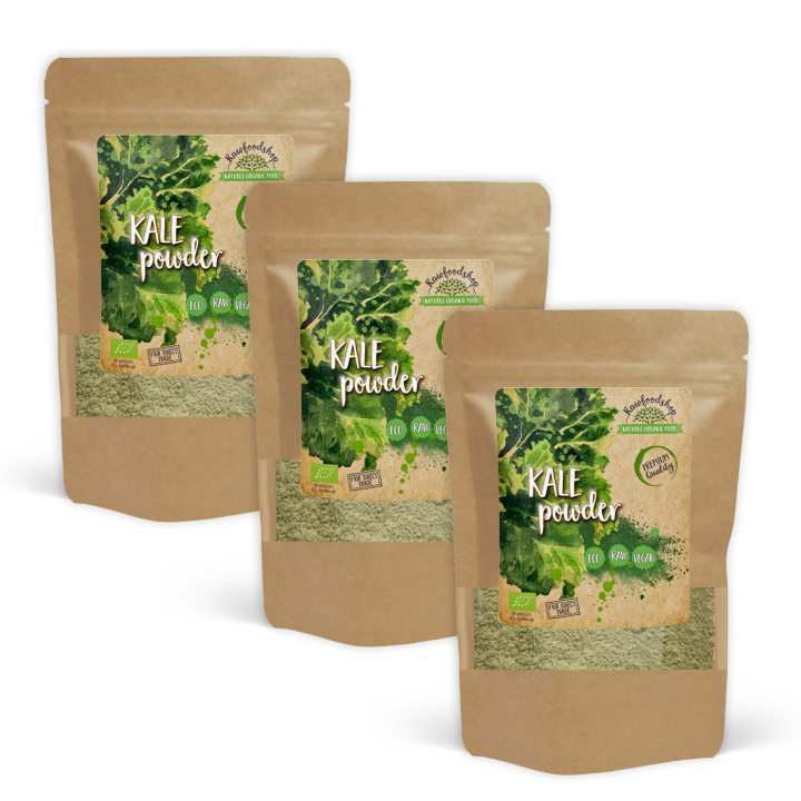 Grönkål Pulver EKO 250g x 3 paket i gruppen Råvaror & Dryck / Hälsokost / Gröna pulver hos Rawfoodshop Scandinavia AB (GKP25-SET3)