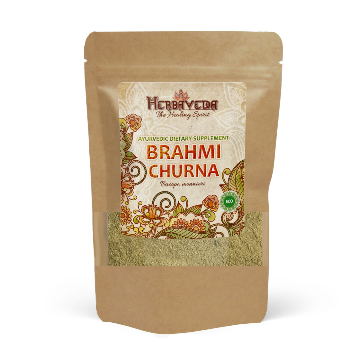 Brahmi Churna EKO 125g i gruppen Kosttillskott / Örter & Växter / Örter hos Rawfoodshop Scandinavia AB (HERBA16)