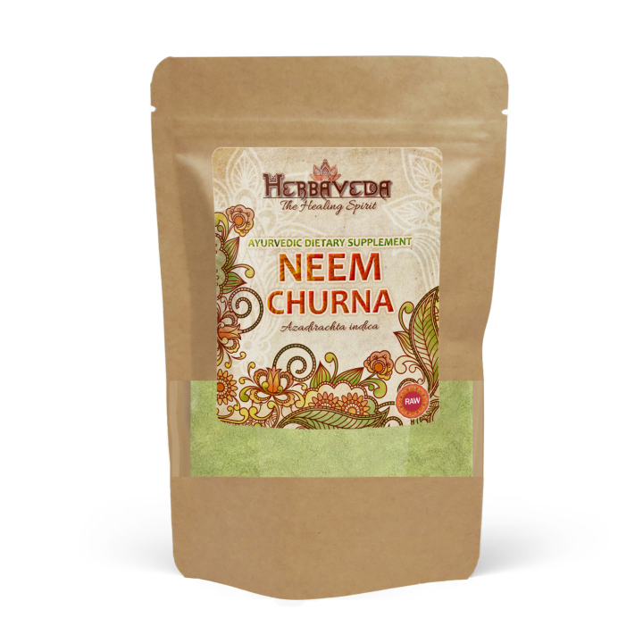 Neem Churna 125g i gruppen Kosttillskott / Örter & Växter / Örter hos Rawfoodshop Scandinavia AB (HERBA17)