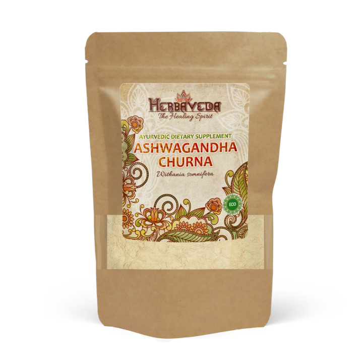 Ashwagandha Churna EKO 125g i gruppen Kosttillskott / Örter & Växter / Örter hos Rawfoodshop Scandinavia AB (HERBA18)