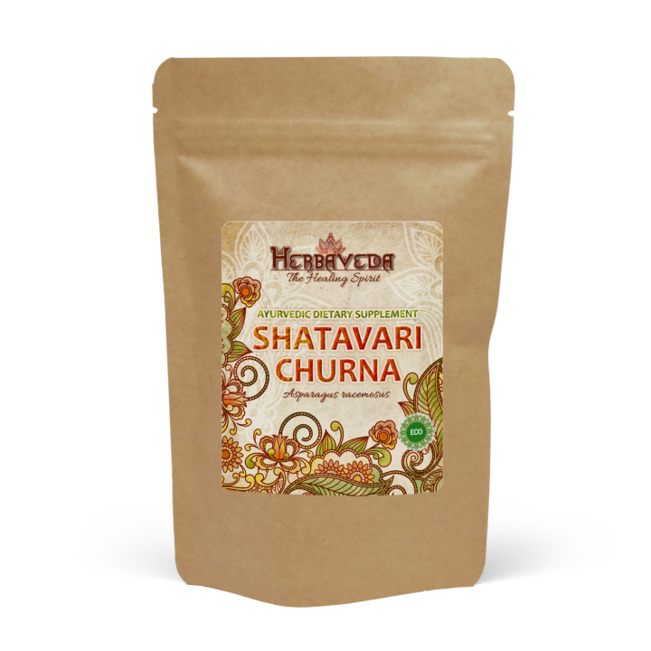 Shatavari Churna EKO 125g i gruppen Hälsa / Kosttillskott / Örter hos Rawfoodshop Scandinavia AB (HERBA22)