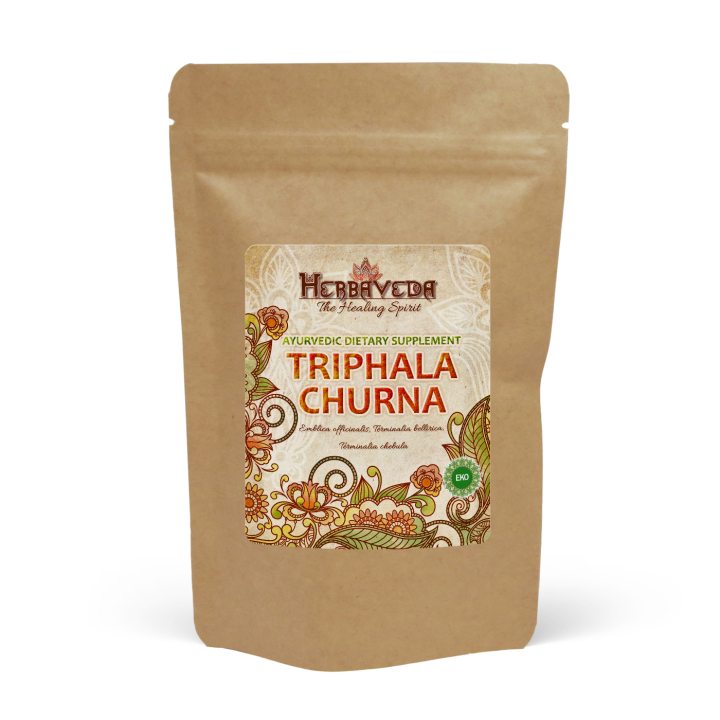 Triphala Churna EKO 125g i gruppen Hälsa / Kosttillskott / Örter hos Rawfoodshop Scandinavia AB (HERBA24)