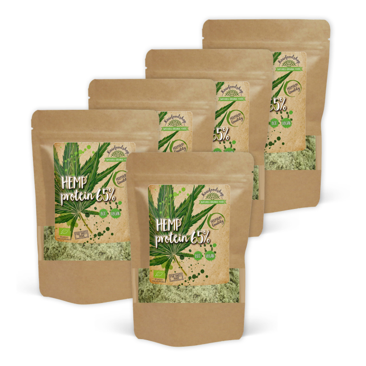 Hampaprotein 65% EKO 1kg x 5 paket i gruppen Råvaror & Dryck / Hälsokost / Proteinpulver hos Rawfoodshop Scandinavia AB (HMP01-SET5)