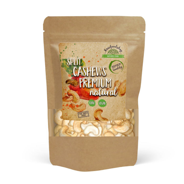 Cashewnötter Delade Premium RAW 1kg i gruppen Råvaror & Dryck / Nötter / Cashewnötter hos Rawfoodshop Scandinavia AB (K17191-1)