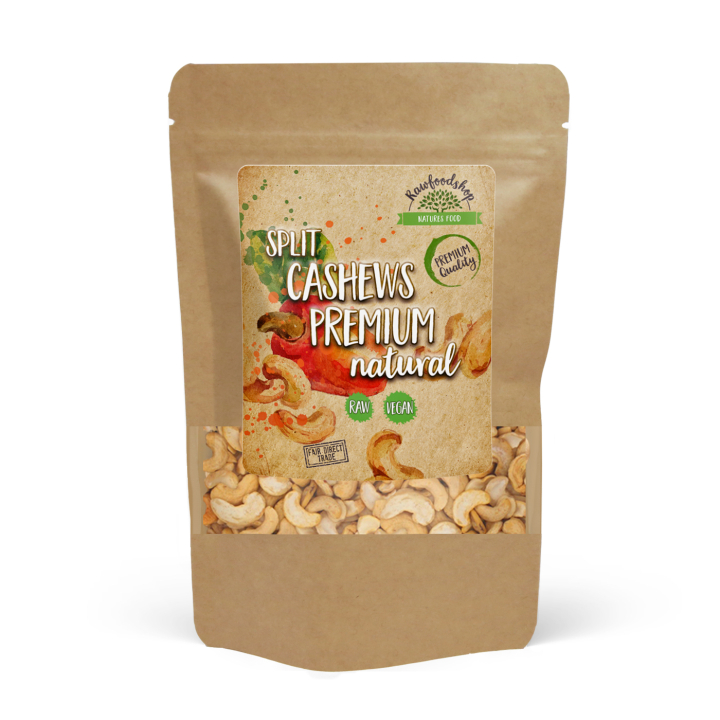 Cashewnötter Delade Premium RAW 1kg i gruppen Råvaror & Dryck / Nötter / Cashewnötter hos Rawfoodshop Scandinavia AB (K17191-1)