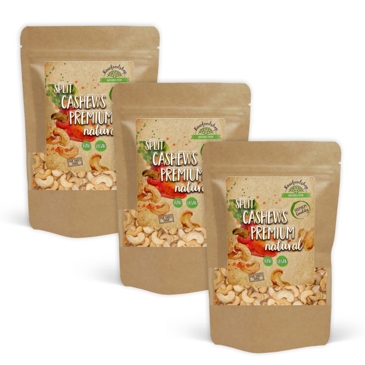 Cashewnötter Delade Premium RAW 1kg x 3 paket i gruppen Råvaror & Dryck / Nötter / Cashewnötter hos Rawfoodshop Scandinavia AB (K171911-SET3)