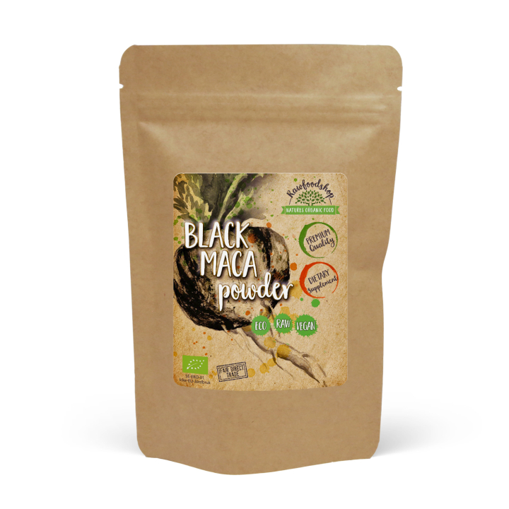 Maca Pulver Svart EKO 250g i gruppen Kosttillskott / Örter & Växter / Maca & Ginseng hos Rawfoodshop Scandinavia AB (MACA01)