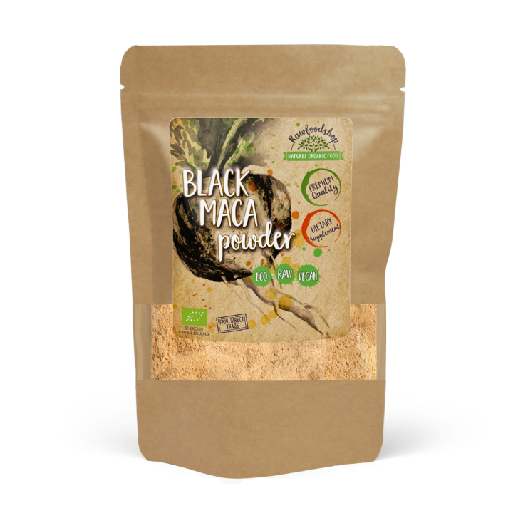 Maca Pulver Svart EKO 250g i gruppen Kosttillskott / Örter & Växter / Maca & Ginseng hos Rawfoodshop Scandinavia AB (MACA01)