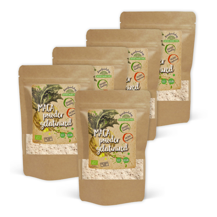 Maca Pulver Gelatiniserat 5:1 EKO 250g x 5 paket i gruppen Kosttillskott / Örter & Växter / Maca & Ginseng hos Rawfoodshop Scandinavia AB (MPG25-SET5)