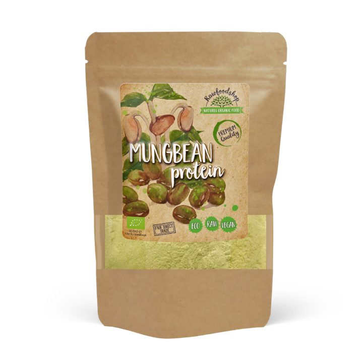 Mungbön Protein EKO 500g i gruppen Råvaror & Dryck / Hälsokost / Proteinpulver hos Rawfoodshop Scandinavia AB (MUPO1)