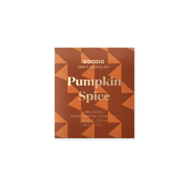 Pumpkin Spice Choklad 49% EKO 48g i gruppen Råvaror & Dryck / Godis & Choklad / Choklad & Bars hos Rawfoodshop Scandinavia AB (NC15)