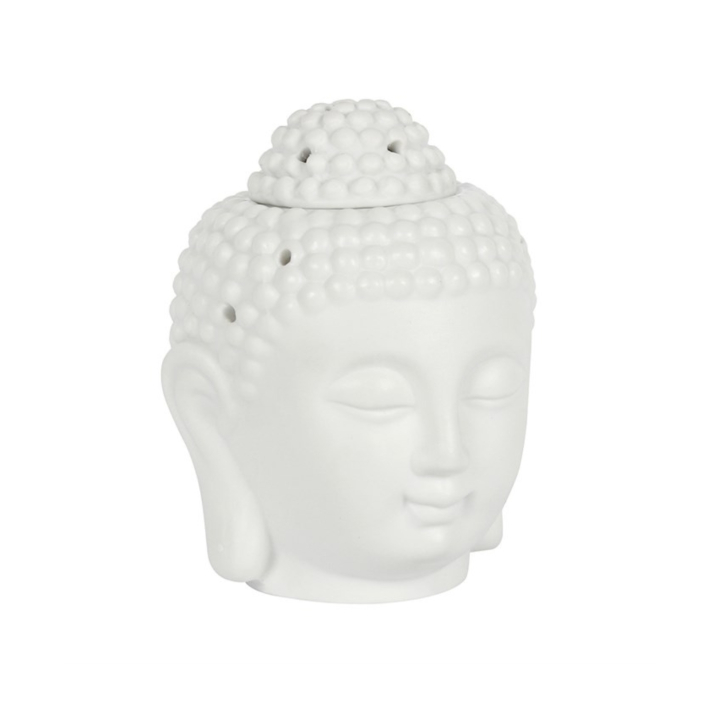 Oljebrännare White Buddha Head i gruppen Hem & Själ / Stämning & doft / Oljebrännare hos Rawfoodshop Scandinavia AB (OB-29002-WHITE)