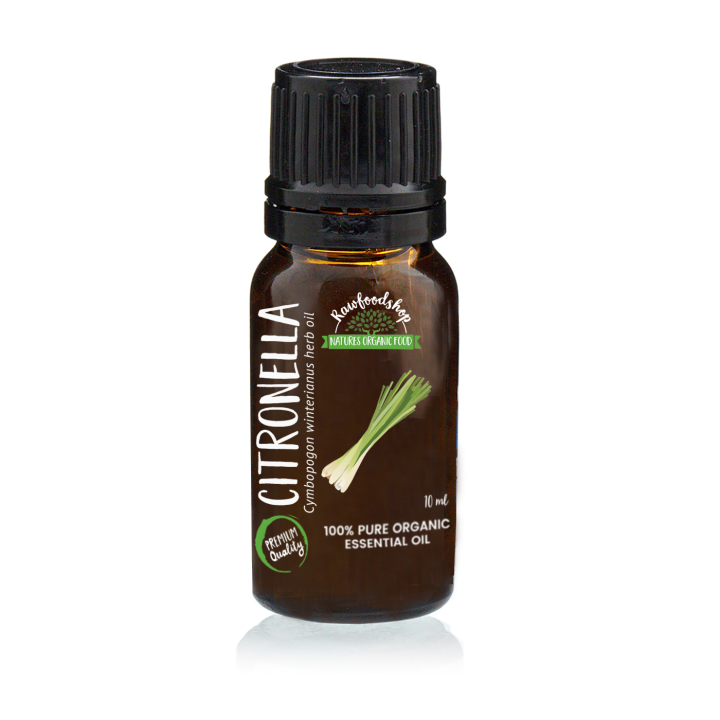 Citronella Eterisk Olja EKO 10ml i gruppen Hud & Kropp / Naturlig DIY / Eteriska oljor hos Rawfoodshop Scandinavia AB (ORGEOUL11)