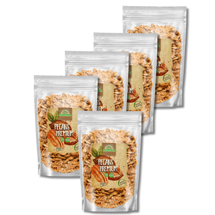 Pekannötter Premium RAW 500g x 5 paket i gruppen Råvaror & Dryck / Nötter / Pekannötter hos Rawfoodshop Scandinavia AB (PENO2-SET5)