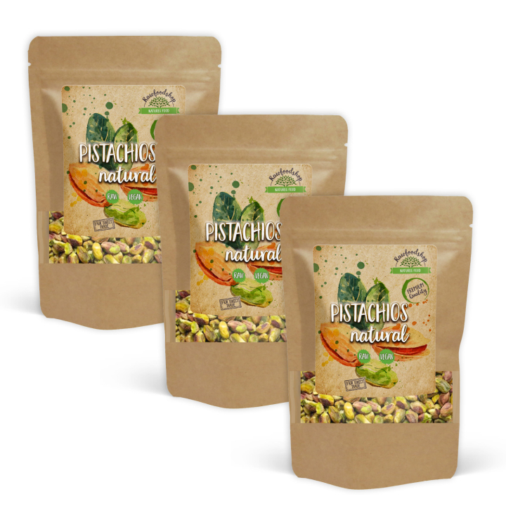 Pistagenötter 500g x 3 paket i gruppen Råvaror & Dryck / Nötter / Pistagenötter hos Rawfoodshop Scandinavia AB (PSTVILD500-SET3)