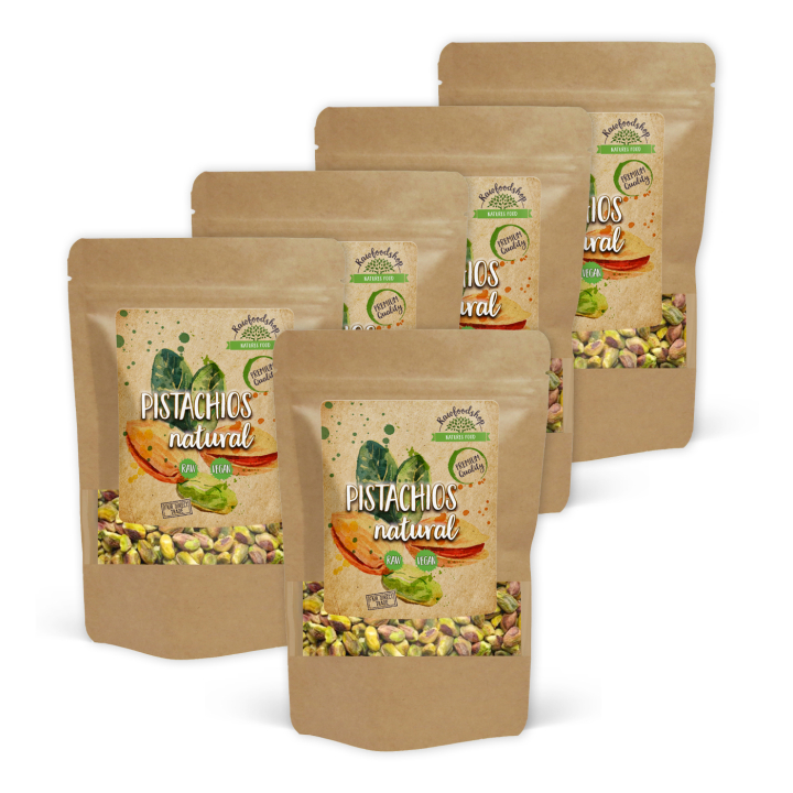 Pistagenötter 500g x 5 paket i gruppen Råvaror & Dryck / Nötter / Pistagenötter hos Rawfoodshop Scandinavia AB (PSTVILD500-SET5)