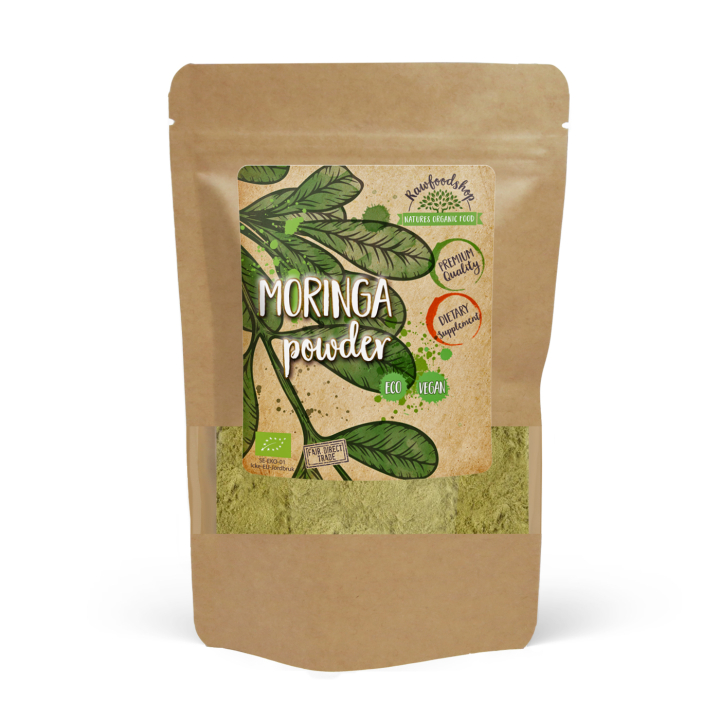 Moringa Pulver EKO 125g i gruppen Kosttillskott / Örter & Växter / Örter hos Rawfoodshop Scandinavia AB (RAW00120013)