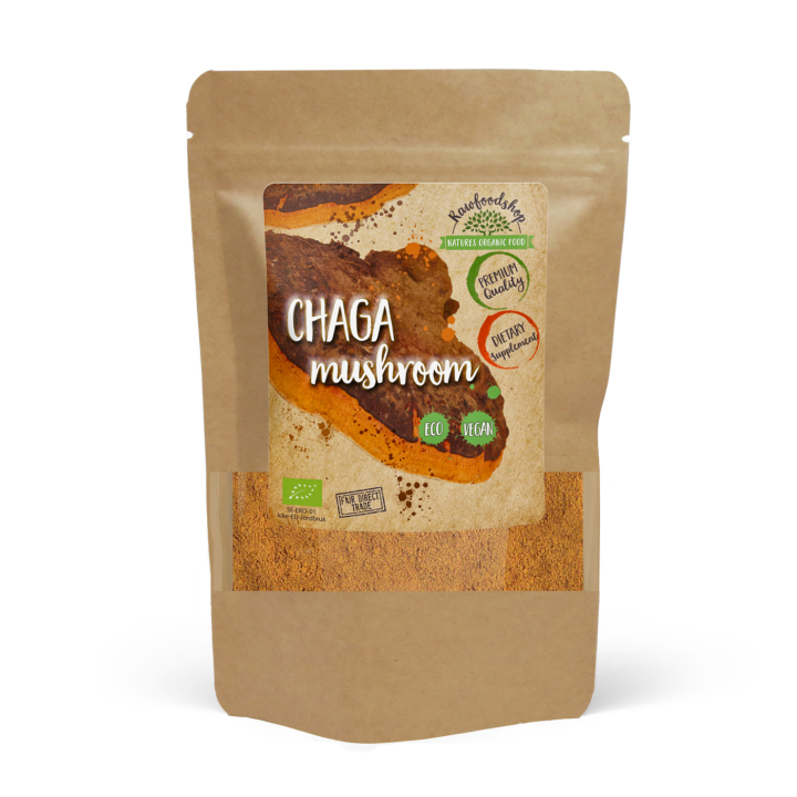 Chaga Pulver EKO 125g i gruppen Kosttillskott / Örter & Växter / Svampar hos Rawfoodshop Scandinavia AB (RAW00204)