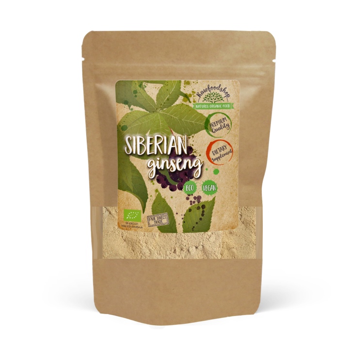 Siberian Ginseng Pulver EKO 125g i gruppen Kosttillskott / Örter & Växter / Örter hos Rawfoodshop Scandinavia AB (RAW00211)