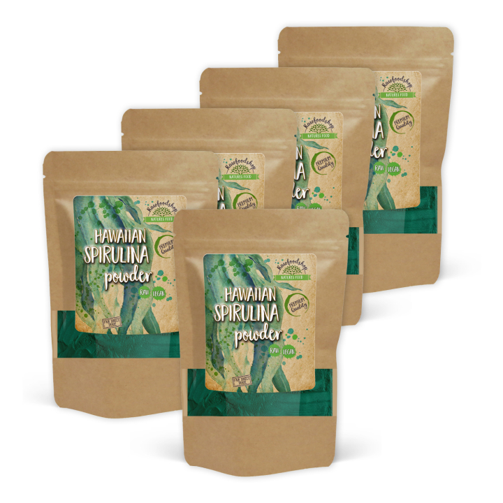 Spirulina Hawaiian 250g x 5 paket i gruppen Råvaror & Dryck / Hälsokost / Spirulinapulver hos Rawfoodshop Scandinavia AB (RAW0035678-SET5)