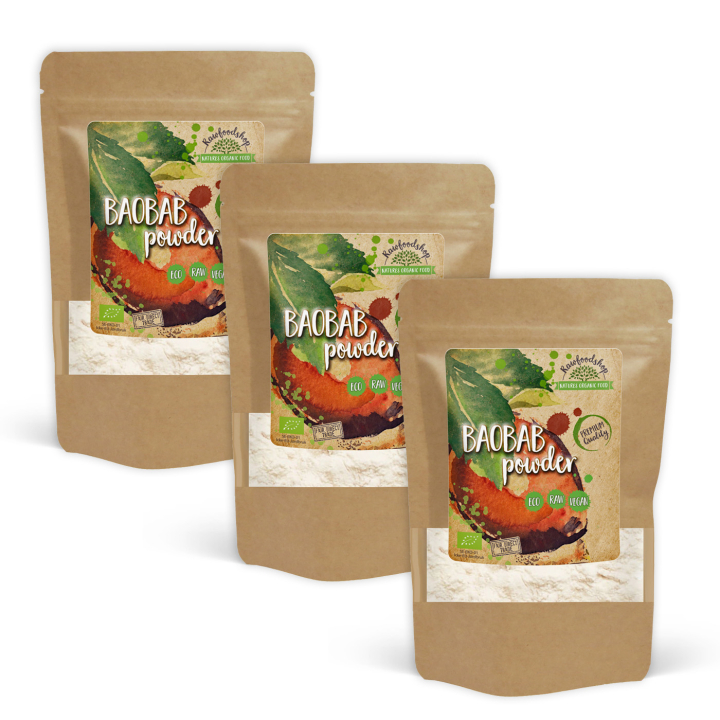 Baobab pulver EKO 250g x 3 paket i gruppen Råvaror & Dryck / Frukt & Bär / Baobab hos Rawfoodshop Scandinavia AB (RAW00B250-SET3)